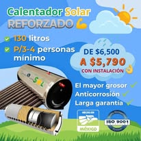 Promoción de calentador solar instalado